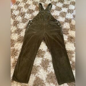 Gap green corduroy overalls size 16
